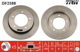 TRW DF2588 - JGO DISCOS FRENO